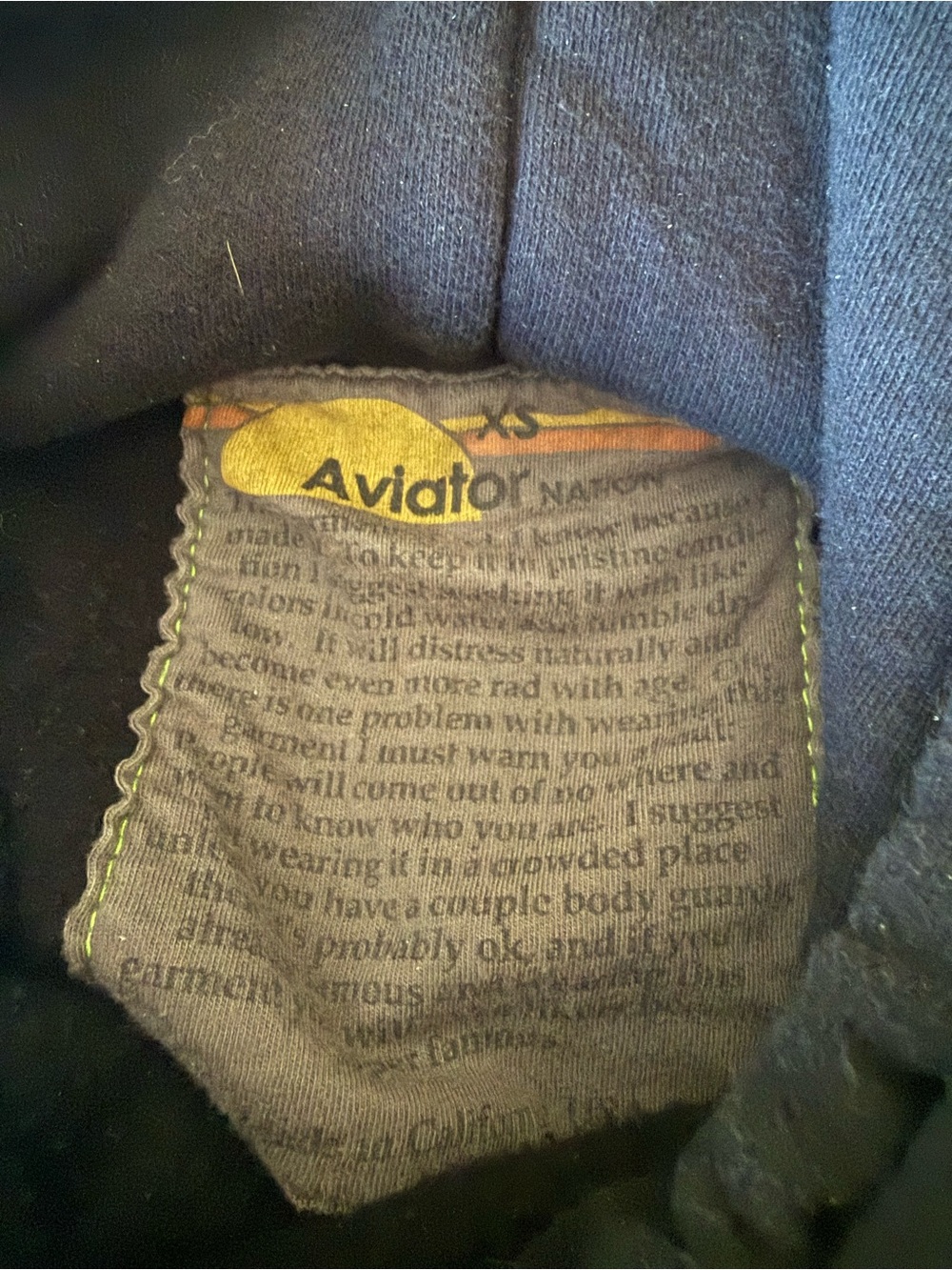 Aviator nation Caution Stripe Sleeve Smiley
Relaxed Hoodie in Black & White Xs - Picture 3 of 3